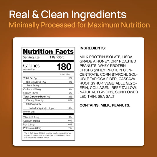 Close-up of ProGo Salted Caramel Crunch bar highlighting texture and protein