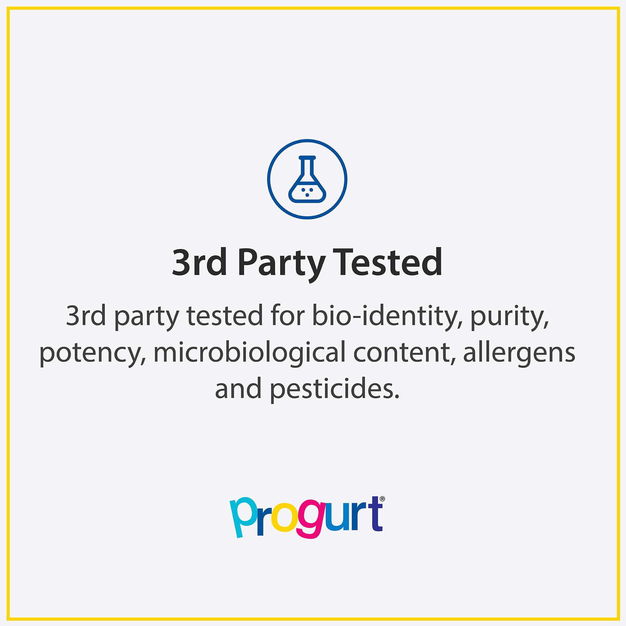 PROGURT Shelf-stable travel-ready probiotic sachets compact for on-the-go use.