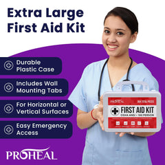 ProHeal burn cream and antibiotic ointment for minor injuries nearby.