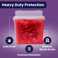 ProHeal large sharps container dimension-friendly 12.2 x 4.6 x 11.5 inches.