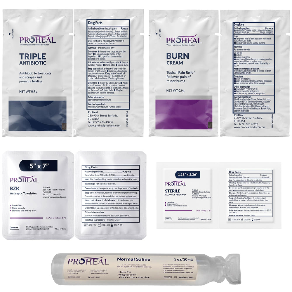 ProHeal manual included for quick on-site guidance.