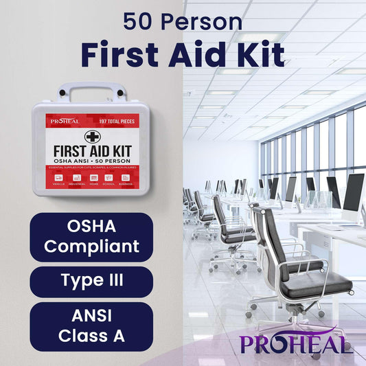 ProHeal OSHA-approved first aid kit in a durable case for workplaces