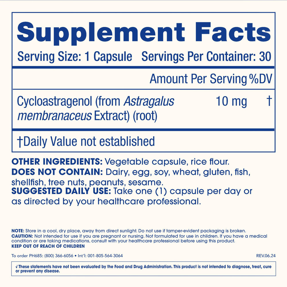 Gift-ready packaging idea featuring ProHealth Cycloastragenol bottle.
