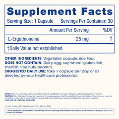 Third-party lab seal confirming tested purity of ProHealth Ergothioneine 5X