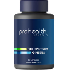 ProHealth Full Spectrum Ginseng bottle for steady energy and focus on the go.