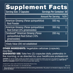 ProHealth Full Spectrum Ginseng capsules pack showcasing balanced vitality throughout the day.