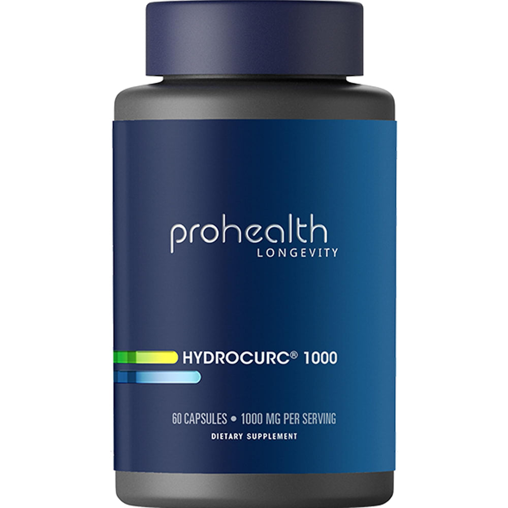 ProHealth HydroCurc bottle front with LipiSperse, suggesting enhanced absorption.