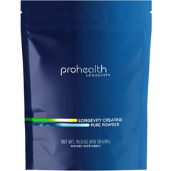 ProHealth Longevity Creatine bottle shows premium packaging for healthy aging.