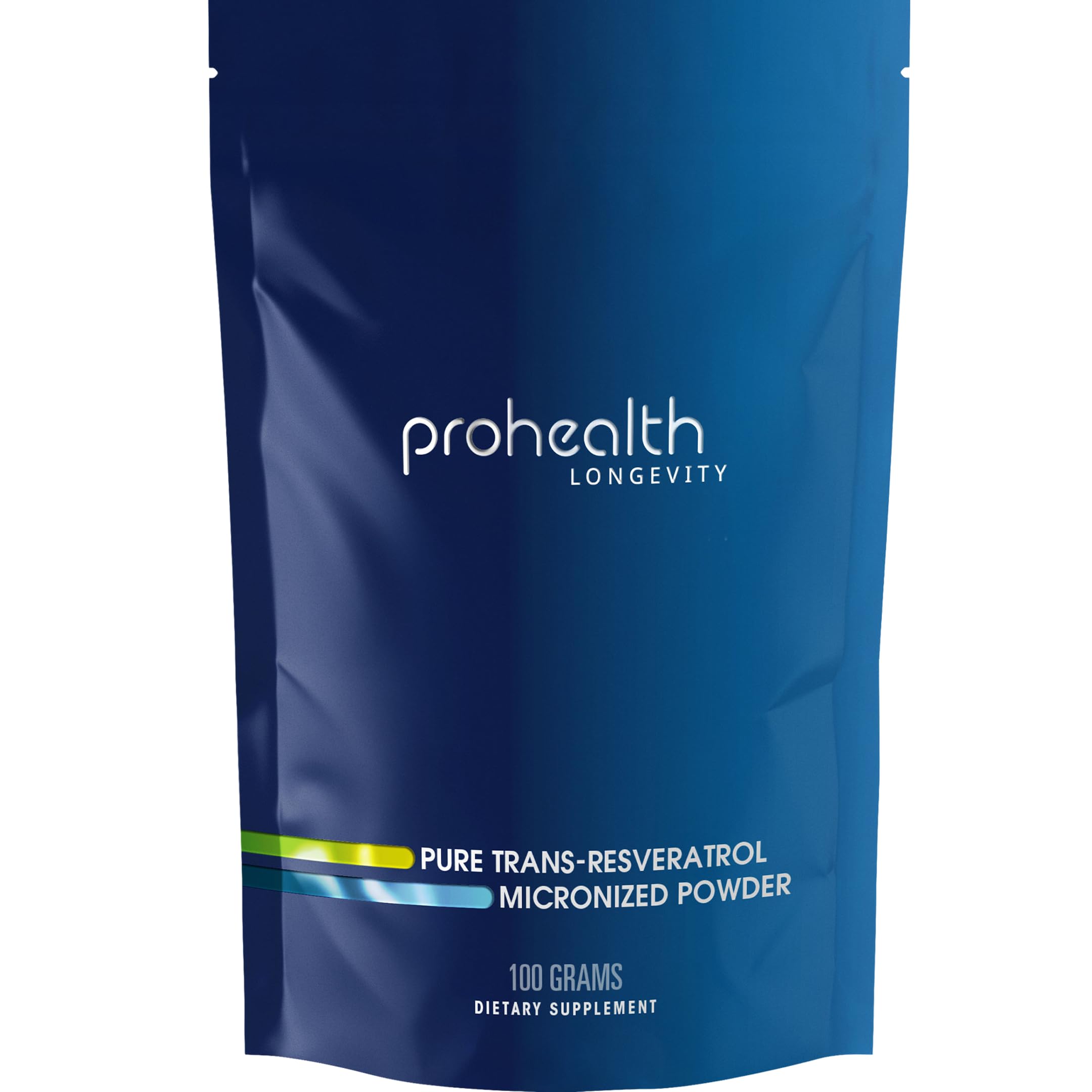 ProHealth Longevity Trans-Resveratrol powder with 1000 mg scoop for better absorption.