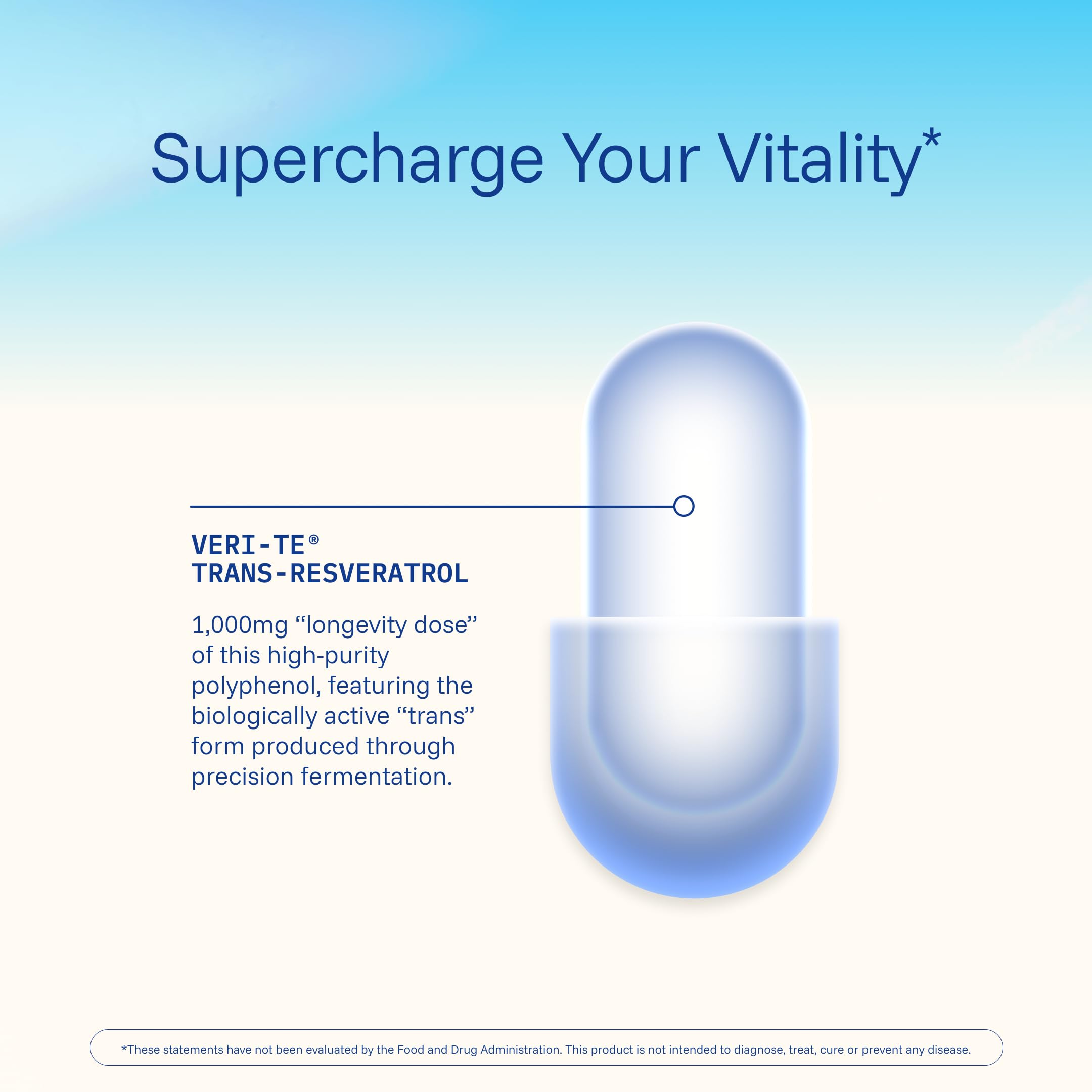 ProHealth Longevity Trans-Resveratrol scoop serving—accurate dosage and convenience.