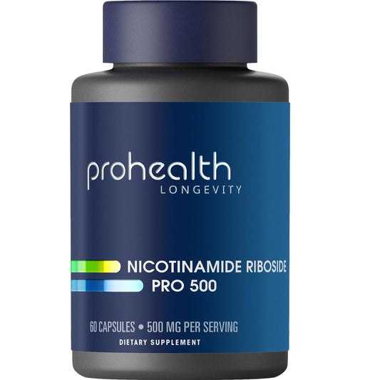 ProHealth Nicotinamide Riboside Pro 500 bottle front view for NAD+ support