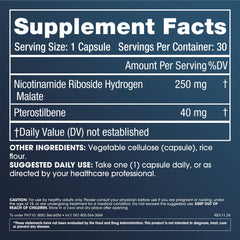 ProHealth Nicotinamide Riboside + Pterostilbene capsules ready for daily use to support energy balance.