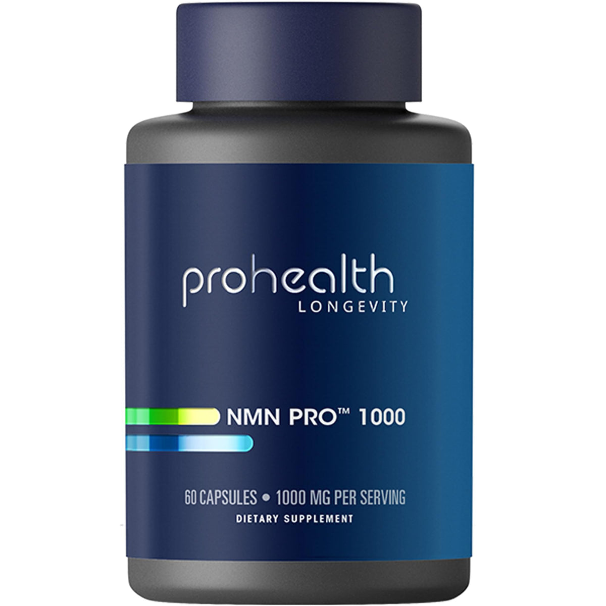 ProHealth NMN Pro 1000 bottle front view shown for daily use and branding.