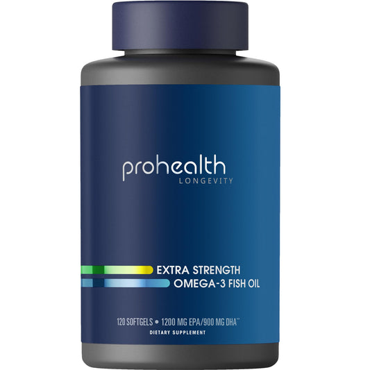 ProHealth Omega-3 bottle front view highlighting high potency EPA and DHA