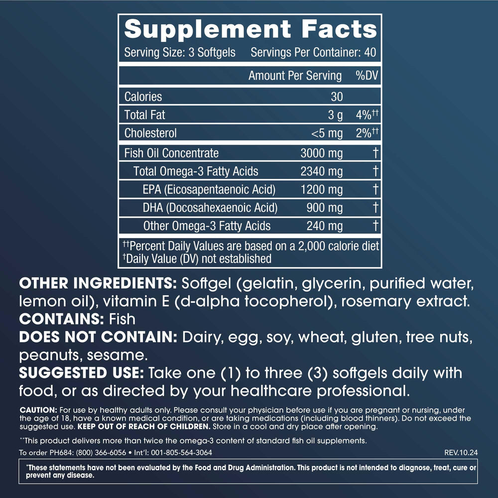 ProHealth Omega-3 softgels close-up for daily use