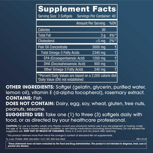 ProHealth Omega-3 softgels close-up for daily use