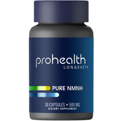 ProHealth Pure NMNH bottle with capsules for potential NAD+ support and daily energy.