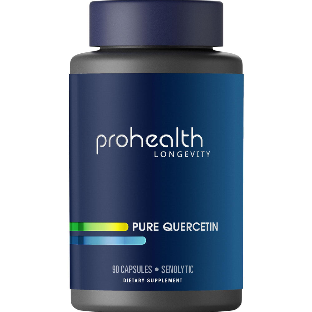 ProHealth Pure Quercetin 500 mg bottle front view highlighting premium packaging for daily use