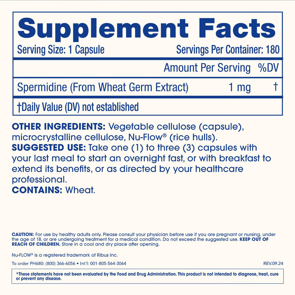 GMP-certified seal beside ProHealth Pure Spermidine packaging