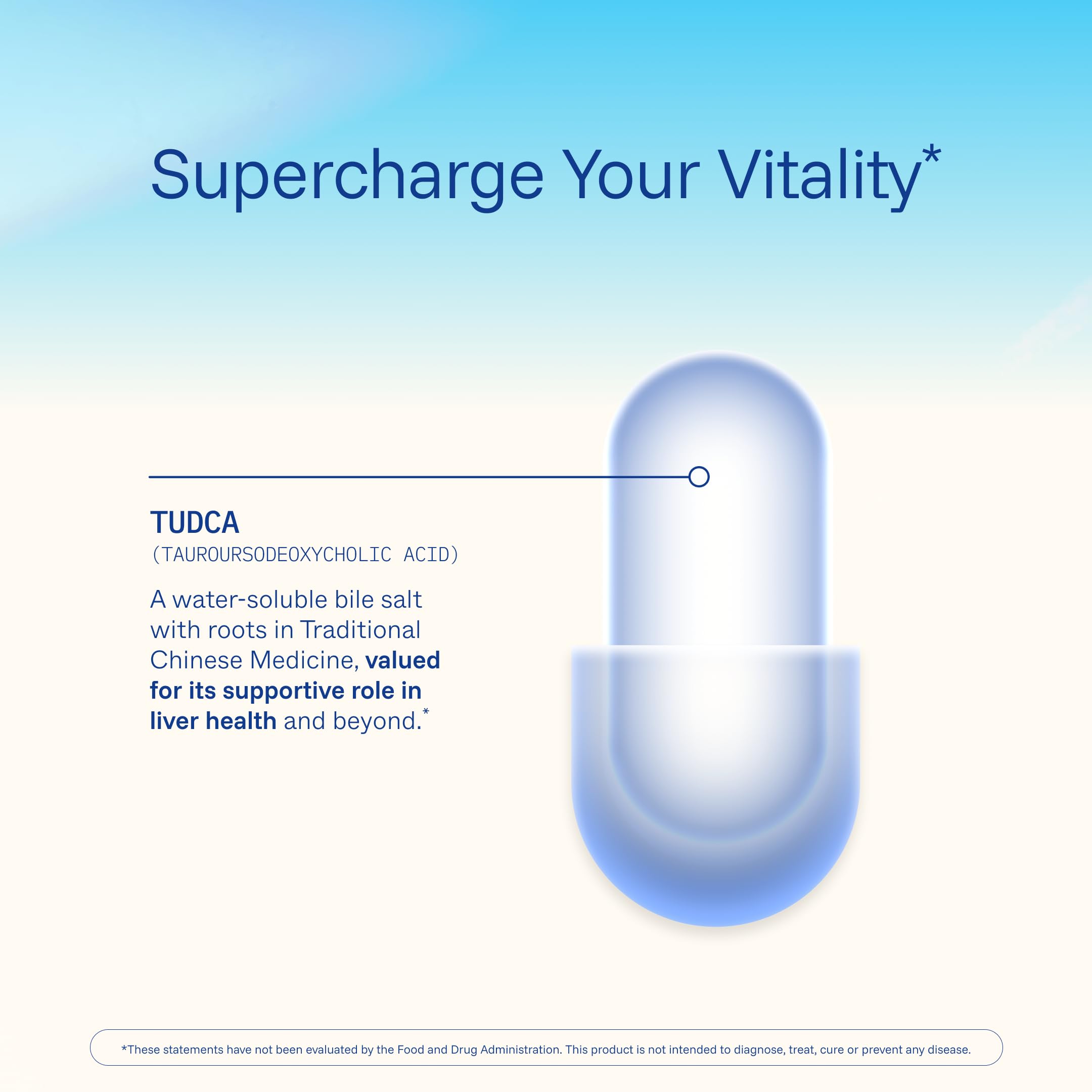 ProHealth Pure TUDCA capsules pouring to illustrate easy dosing.