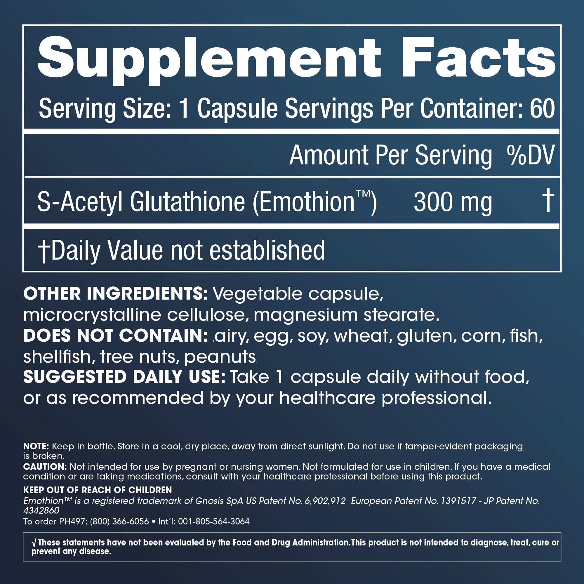 ProHealth S-Acetyl Glutathione Emothion capsules closeup emphasizing acid-resistant design