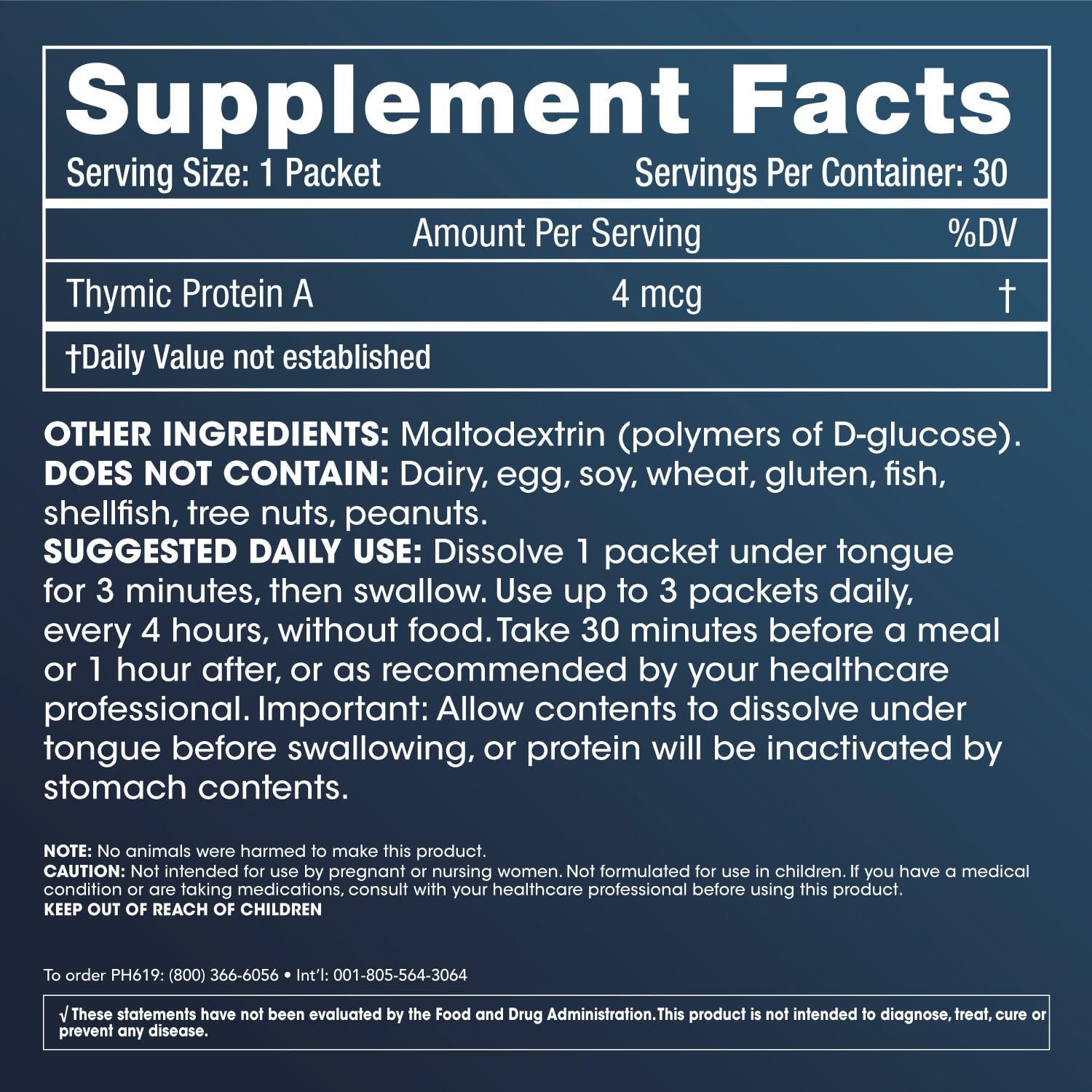 ProHealth ThymusPro sublingual powder for fast, convenient absorption.