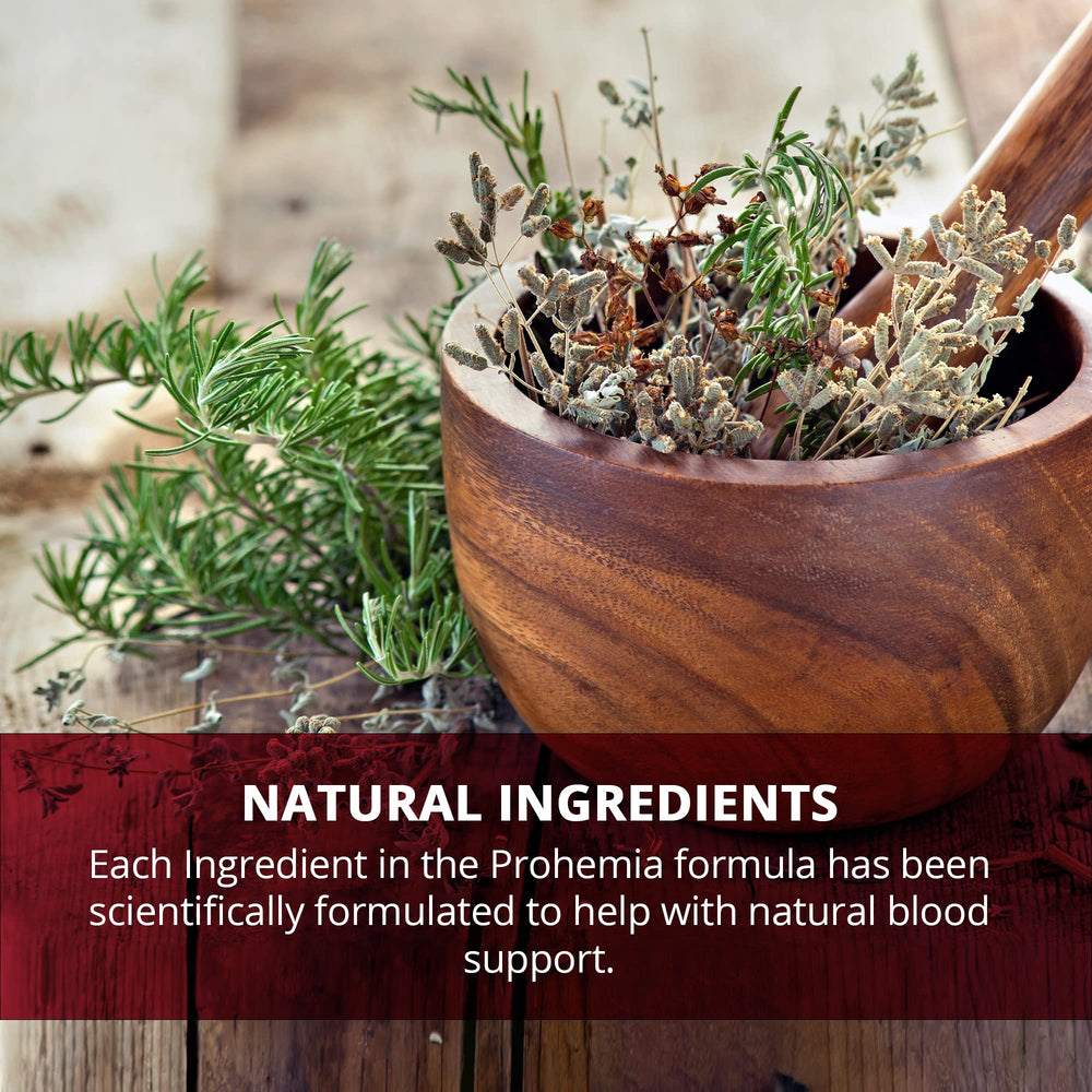 Prohemia antioxidants support healthy red blood cell formation.