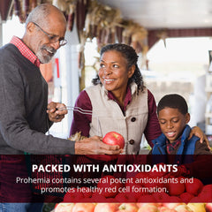 Prohemia ingredients reveal folate and B vitamins for RBC health.