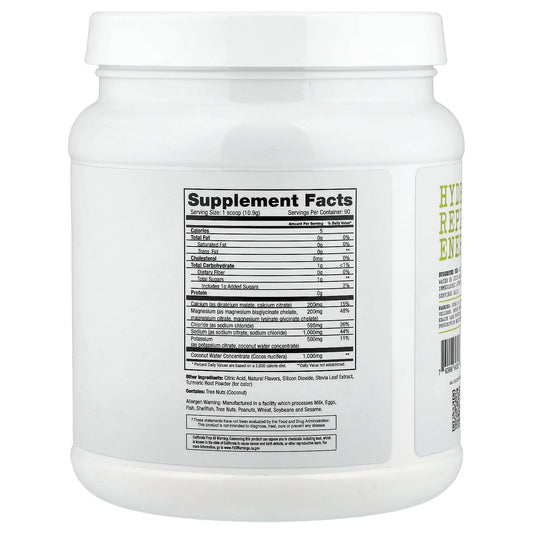 Project #1 lemon lime electrolyte powder bottle—refreshing hydration on the go.