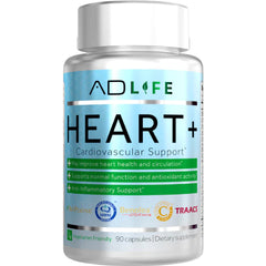 Project AD Heart+ bottle front view showing heart health support for athletes