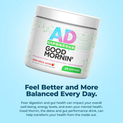 Fresh pressed orange juice flavor makes Good Morning a tasty morning detox option.