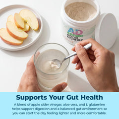 Poured mix creates a crisp, lemon-tinged detox beverage with Project AD Life Good Morning.