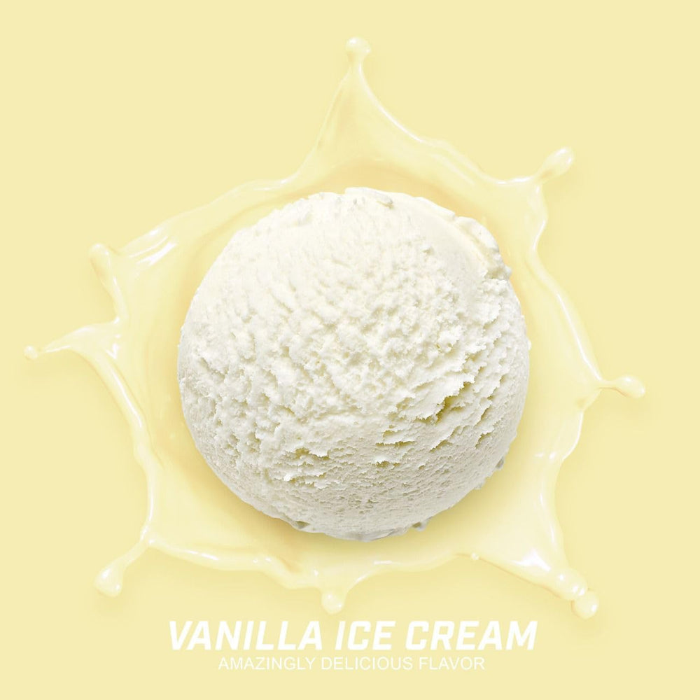 ProLab Whey Isolate Vanilla Ice Cream scoop demonstrates convenient serving size.
