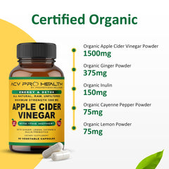Promethean Wellness ACV Pro label close-up emphasizing non-GMO USA formulation for wellness.
