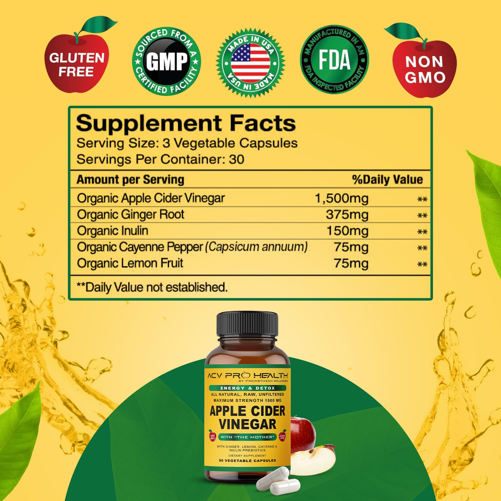 Promethean Wellness packaging highlights organic ingredients and Mother for digestive support.