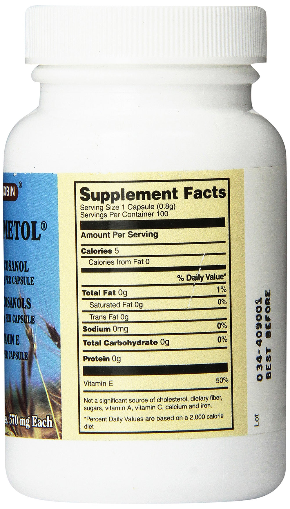Prometol wheat germ oil concentrate label with d-alpha tocopherol on display.