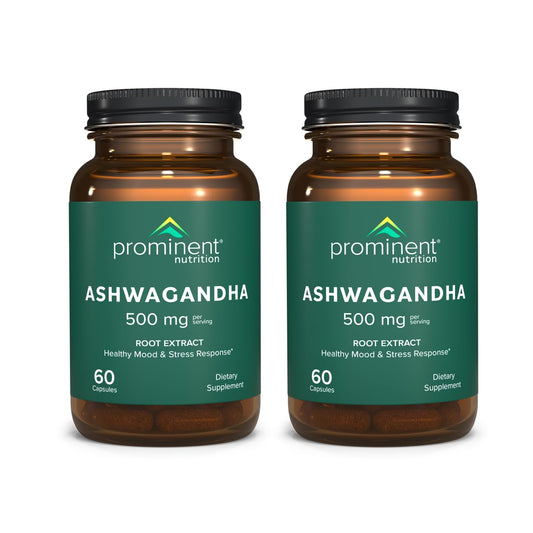 Prominent Nutrition Ashwagandha bottle for daily stress support