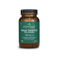 Prominent Nutrition Milk Thistle Phytosome bottle front highlights liver support potential.