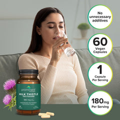 Prominent Nutrition Milk Thistle Phytosome detox scene suggests cleanse support.