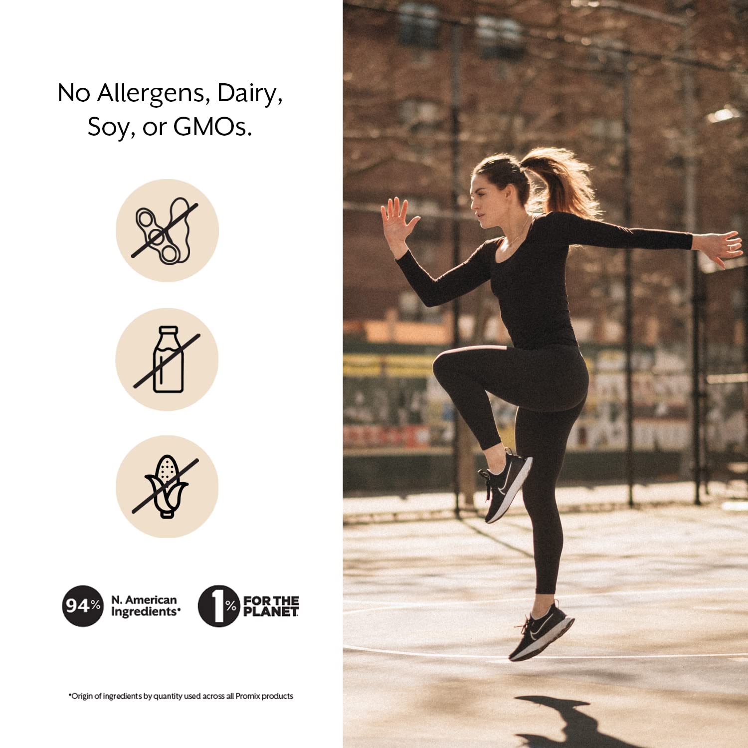 Promix Nutrition 180 gelatin capsules for convenient daily use.