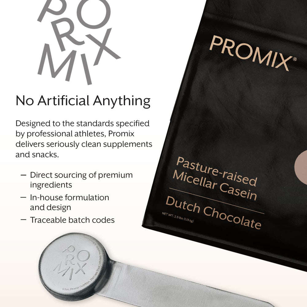 5lb ProMix Casein powder packaging emphasizing value and servings.