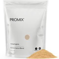 Promix Nutrition adaptogens mushroom coffee powder tub for daily focused energy.