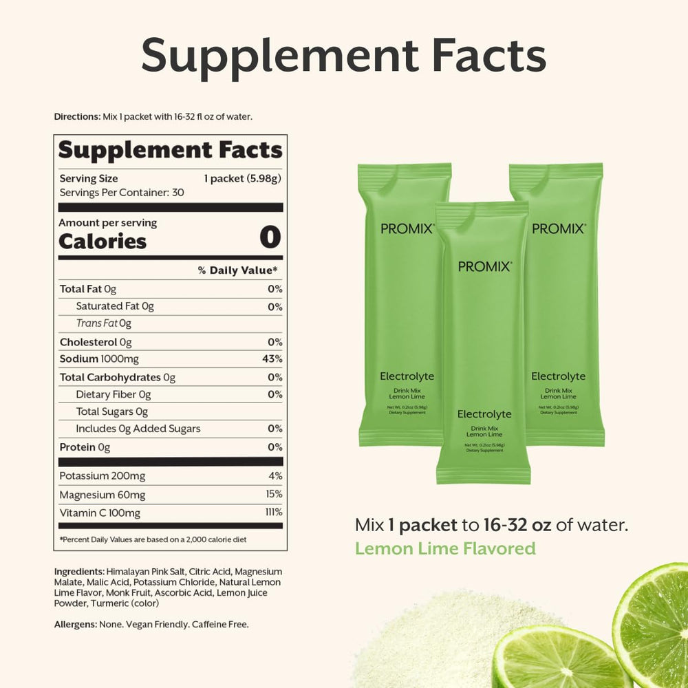 Athlete uses ProMix lemon lime electrolytes during training.