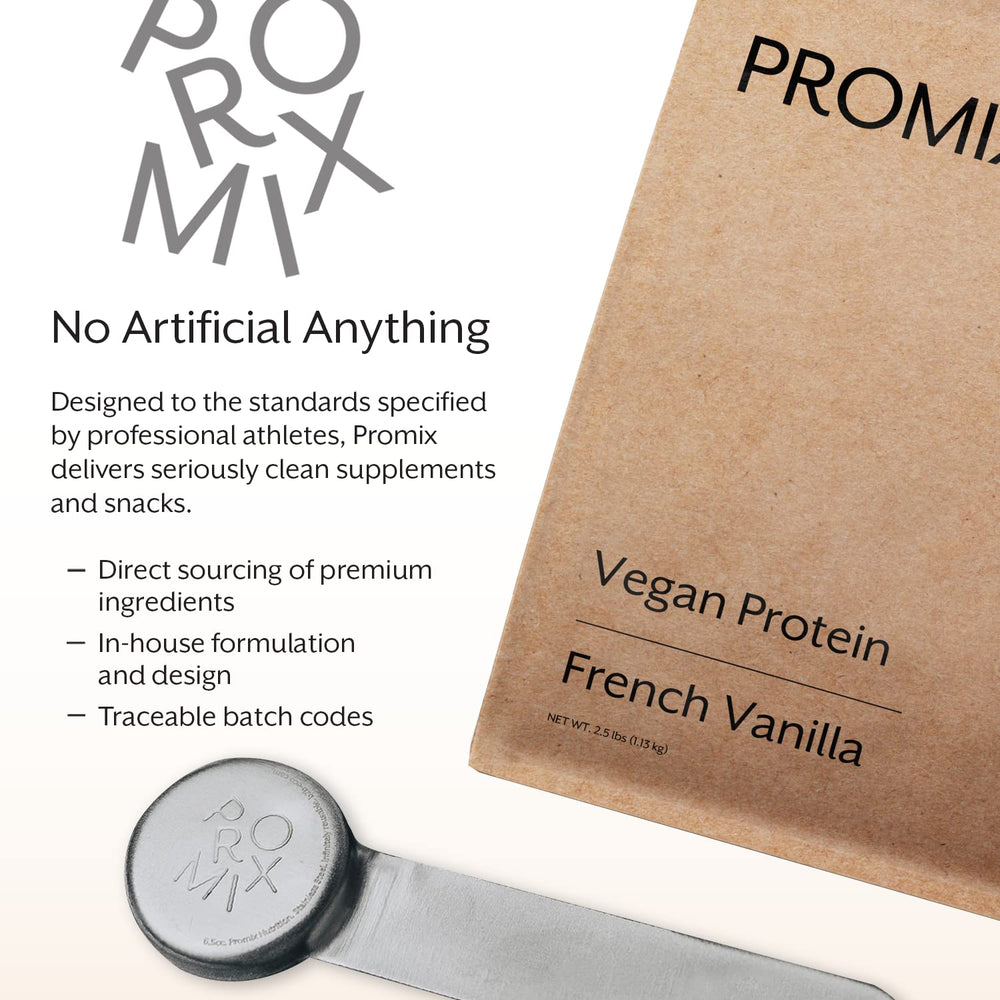 Promix Nutrition B12-enriched vanilla vegan protein for daily nutrition goals.
