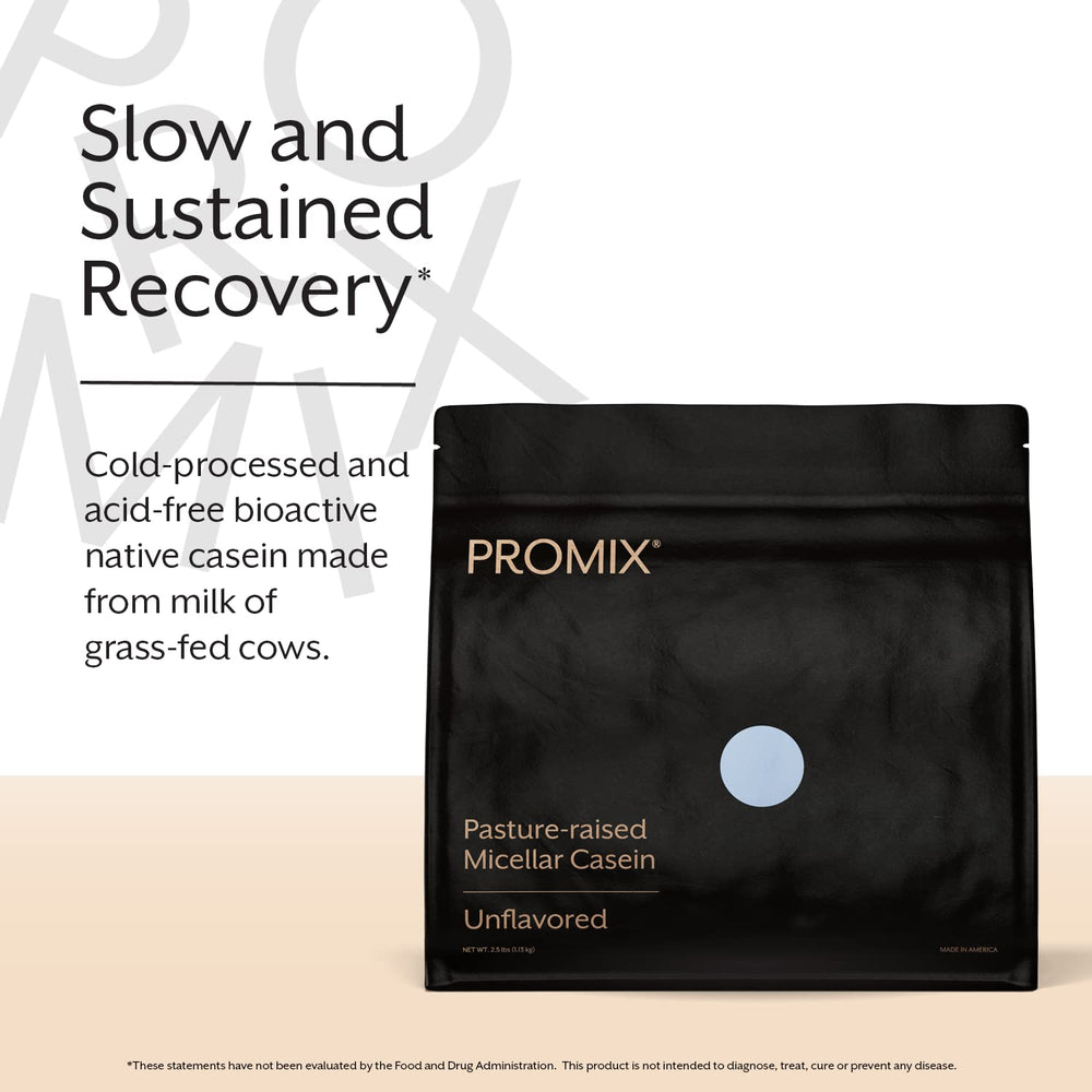 Promix Nutrition Casein ingredients panel with micellar casein and lecithin
