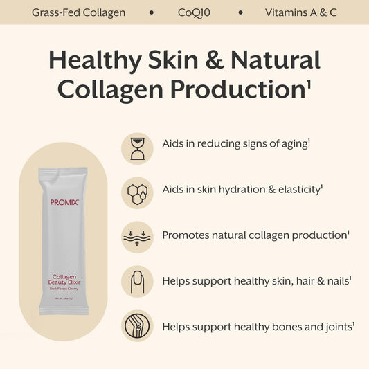 Promix Nutrition Collagen Beauty Elixir peptides close-up for skin support
