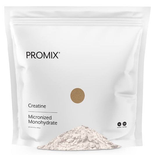 ProMix Nutrition Creatine Monohydrate Powder container for flavorless mixing during workouts.