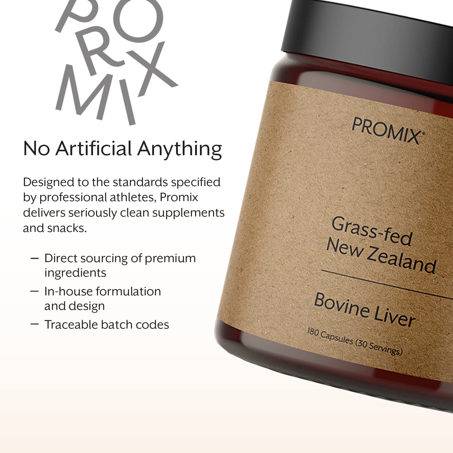 Promix Nutrition easy-to-swallow capsules arrangement for simple daily routine