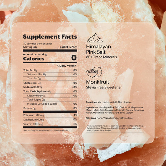 ProMix Nutrition raspberry electrolytes dissolving in water for crisp hydration.
