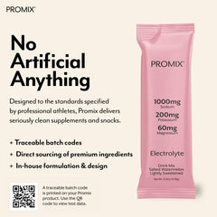 Promix salted watermelon electrolyte sticks with Himalayan salt and Vitamin C.